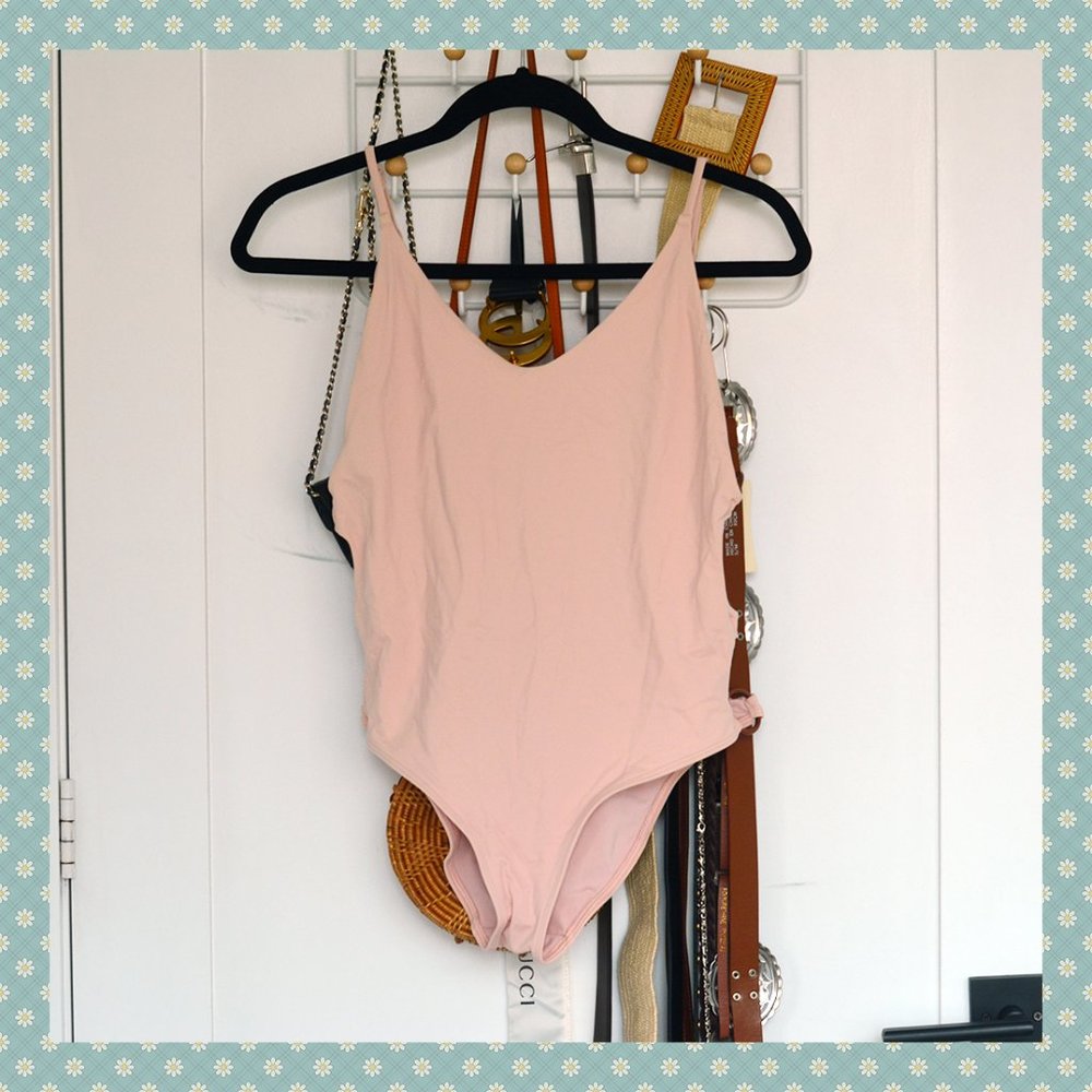 Aerie Pink Rings One Piece Swimsuit